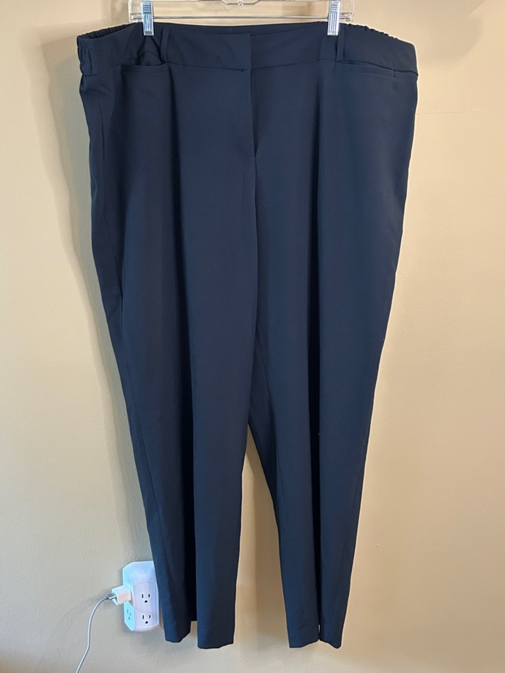 Zac & Rachel Navy Stretch Waistband Trousers